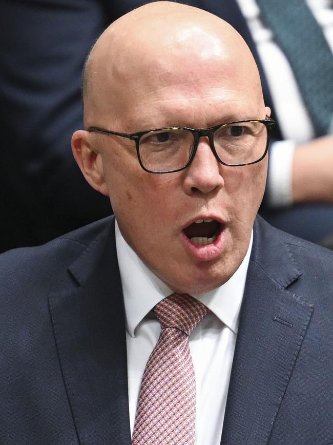 Federal Liberal leader Peter Dutton. Picture: NewsWire / Martin Ollman