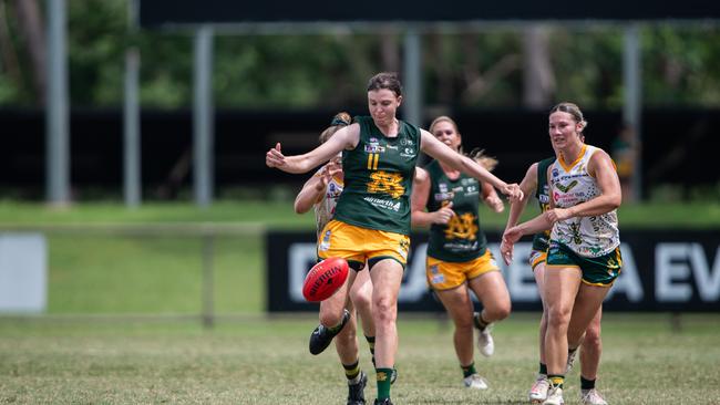 Hannah Hillman in the PINT vs St Mary's 2023-24 NTFL women's major semifinal. Picture: Pema Tamang Pakhrin