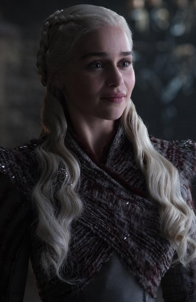 Style star! Emilia Clarke as Daenerys Targaryen in the upcoming final season of Game of Thrones. Picture: Helen Sloan/HBO