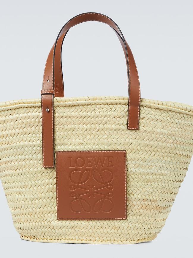 Loewe large raffia tote, $855.