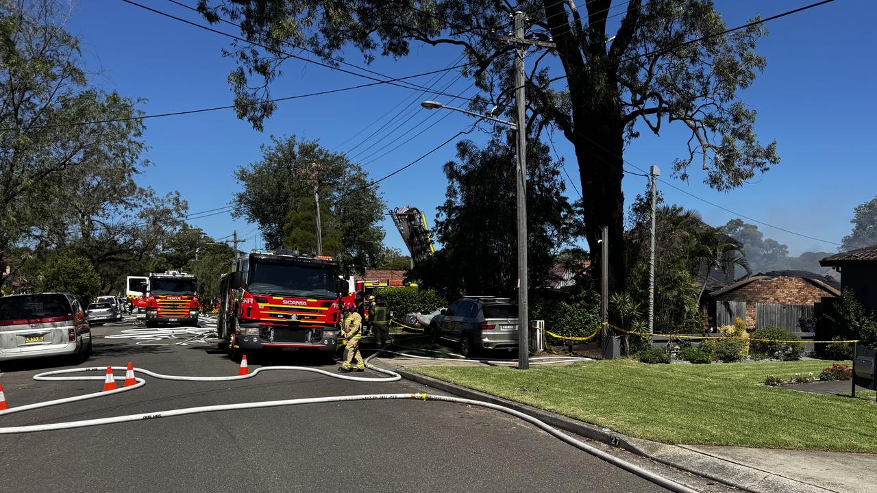 The aftermath of the house fire. Picture: Tyson Jackson