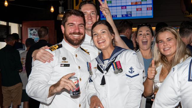 ADF personnel crowd into Darwin pubs to celebrate Anzac Day. Picture: Pema Tamang Pakhrin