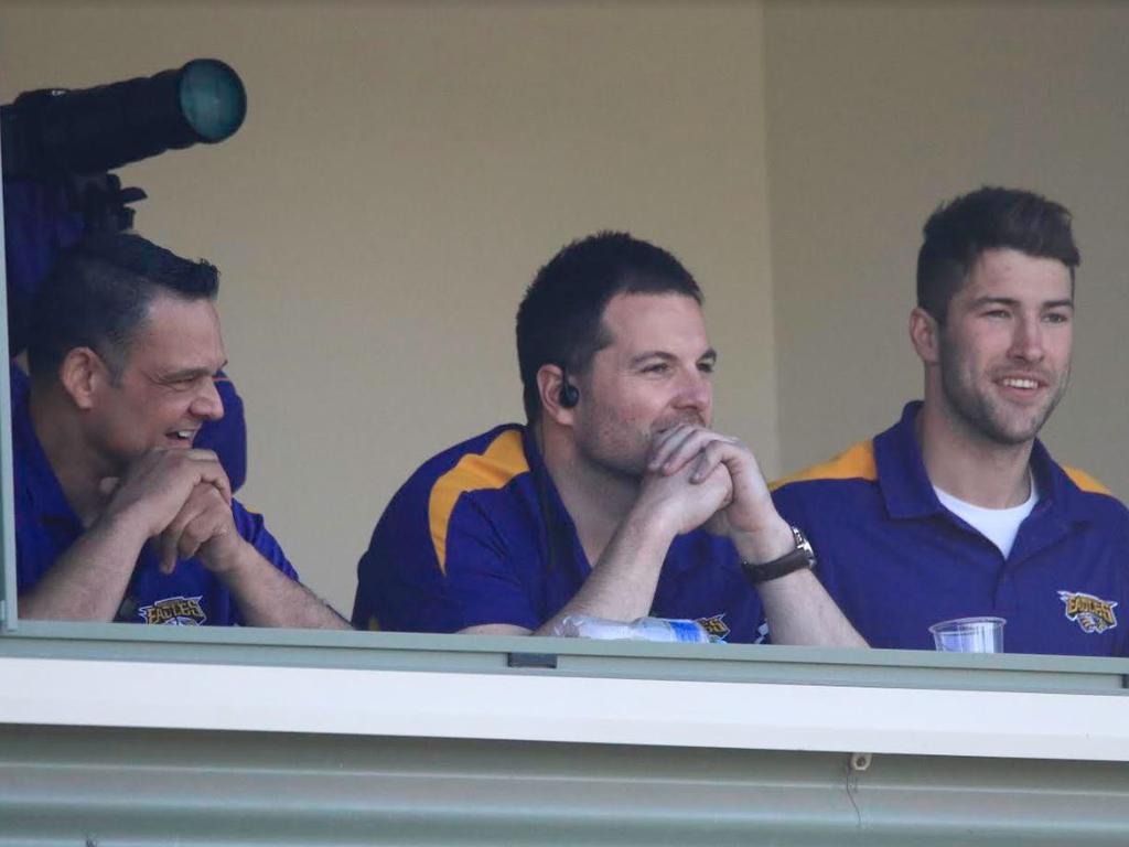 Marty Pask in the coaching box during Vermont’s Division 1 grand final win. Picture: Davis Harrigan