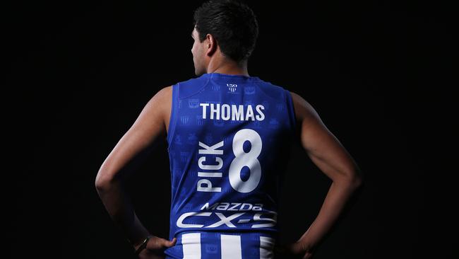 North Melbourne’s No.8 selection Tarryn Thomas.