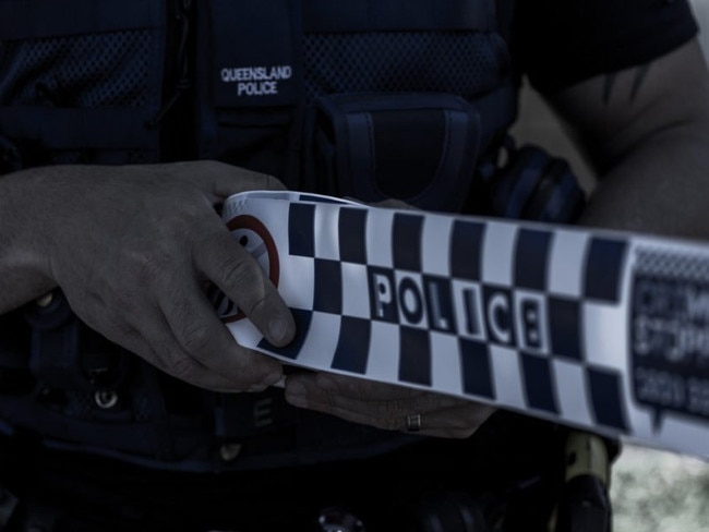 generic crime: Queensland crime scene tape. Picture: QPS.