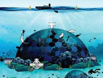 Artist impression of the dome dive site for the Gold Coast. Picture: supplied