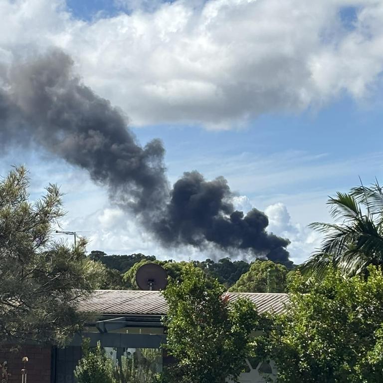 A huge blaze has broken out at the Dakabin dump.