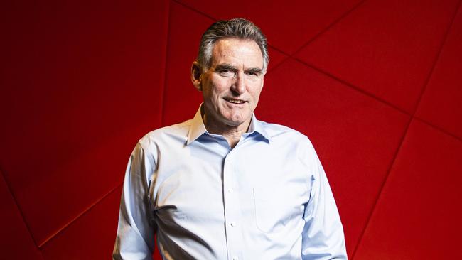 National Australia Bank chief executive Ross McEwan says official rates are likely to skip up from their current emergency level of 10 basis points to 75 basis points in the next 12 months. Picture: Aaron Francis / The Australian