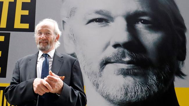 John Shipton, Assange’s father, arrives at the Old Bailey court in central London for Assange's extradition hearing.