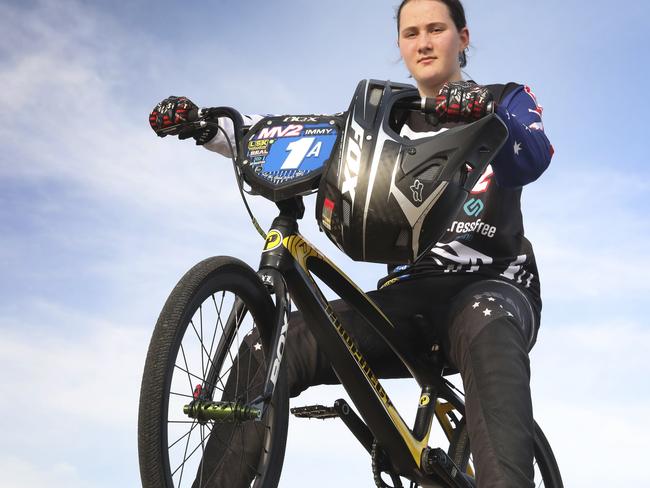 Imogen Healy continues to dominate BMX tracks around the country. Picture: Dean Martin