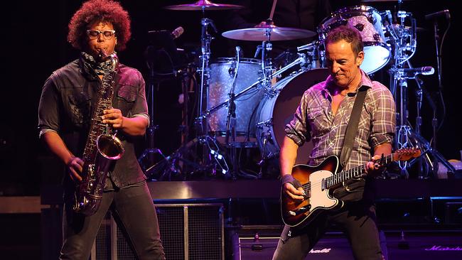 Bruce Springsteen played the first of two shows at the concert at the Brisbane Entertainment Centre on Tuesday night. Picture:  Marc Robertson