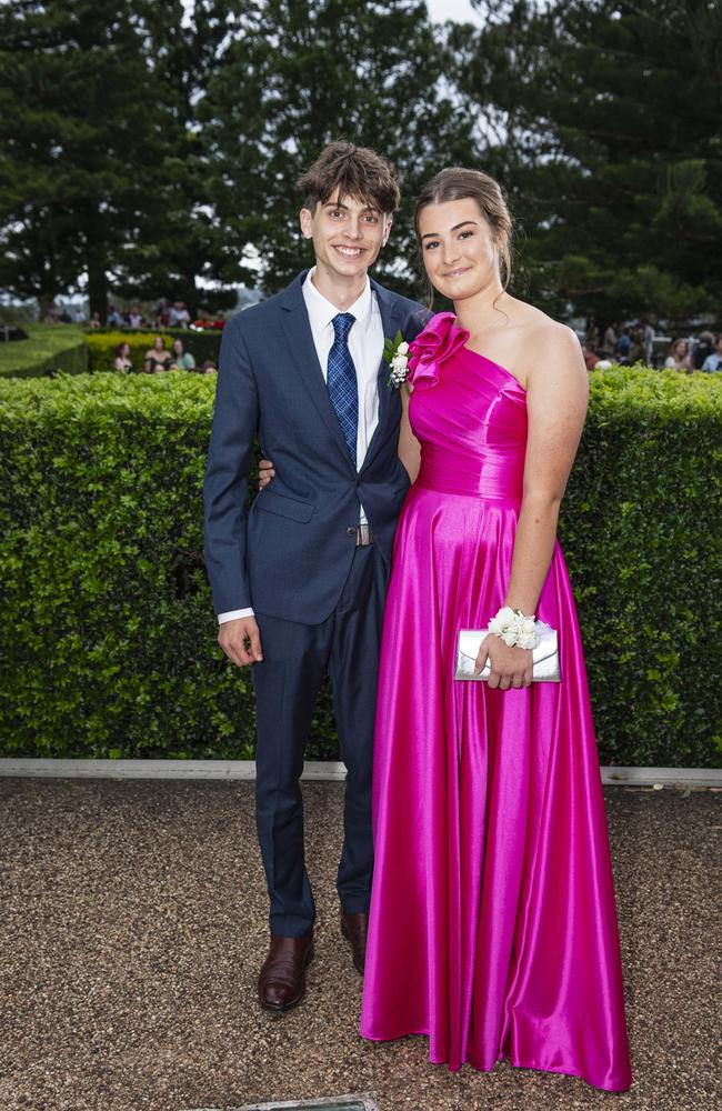 Ben Cullen and Annelies Brouwer at Centenary Heights State High School formal at Picnic Point, Friday, November 15, 2024. Picture: Kevin Farmer