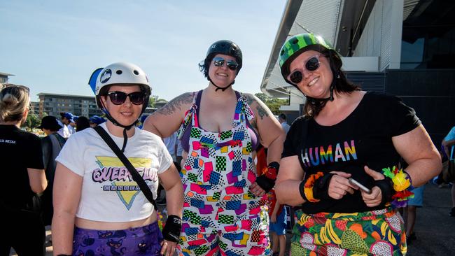 Darwin skate school as Pride Parade takes off in Darwin City, 2024. Picture: Pema Tamang Pakhrin