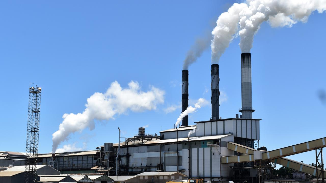 Wilmar Sugar Australia’s Victoria Mill near Ingham, Hinchinbrook Shire, during the 2023 sugar-cane crush. Picture: Cameron Bates