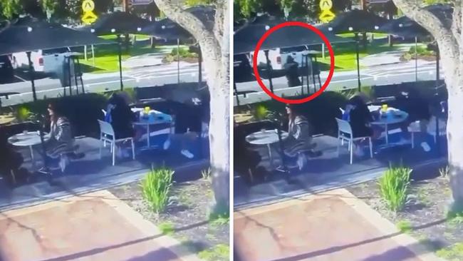 CCTV shows the moment infamous criminal Gavin Preston was gunned down at a cafe.