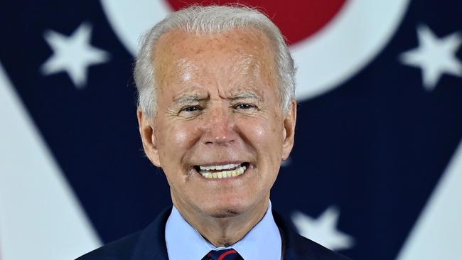 Democratic presidential contender Joe Biden in Cincinnati, Ohio, on Tuesday. Picture: AFP