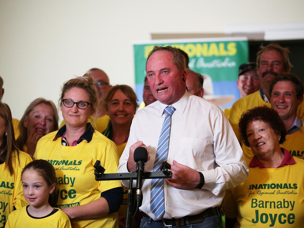 Barnaby Joyce easily returned to his New England seat. Picture: Peter Lorimer.