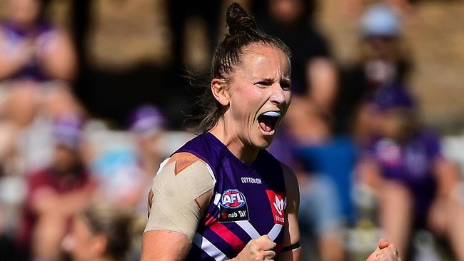 AFLW players such as Kara Antonio don’t have access to the same resources as the male players. Picture: Getty Images