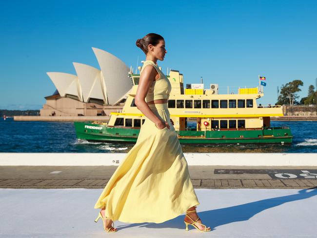 Australian luxury swim & resort wear brand BONDI BORN debut their Resort 22 collection, TOCO, set against the spectacular backdrop of SydneyÃ&#149;s iconic harboursidePicture: Justin Lloyd.