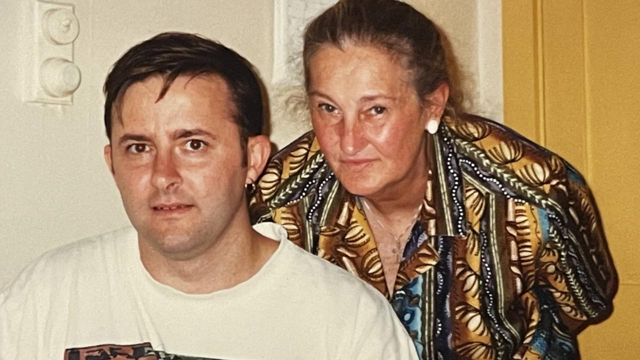 Anthony Albanese and his mother, Maryanne Ellery.