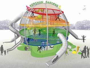 SNAKES AND LADDERS: The new playspace has five levels with ladders, tunnels and slides to climb between each level. Picture: Contributed