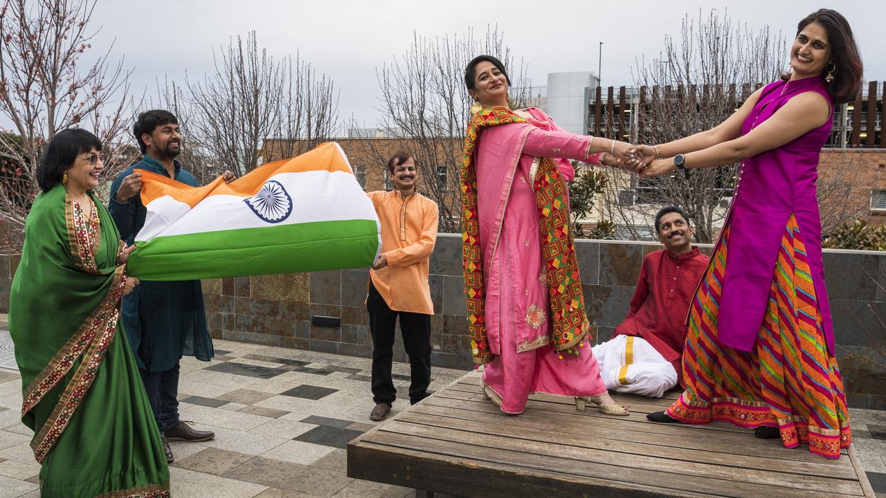 Preparing for Indian Independence Day celebrations are (from left) Gitie House, Ravindar Madhas, Yaju Mahida, Sarabjeet Kaur, Paul Varghese and Aaditi Dang. Picture: Kevin Farmer