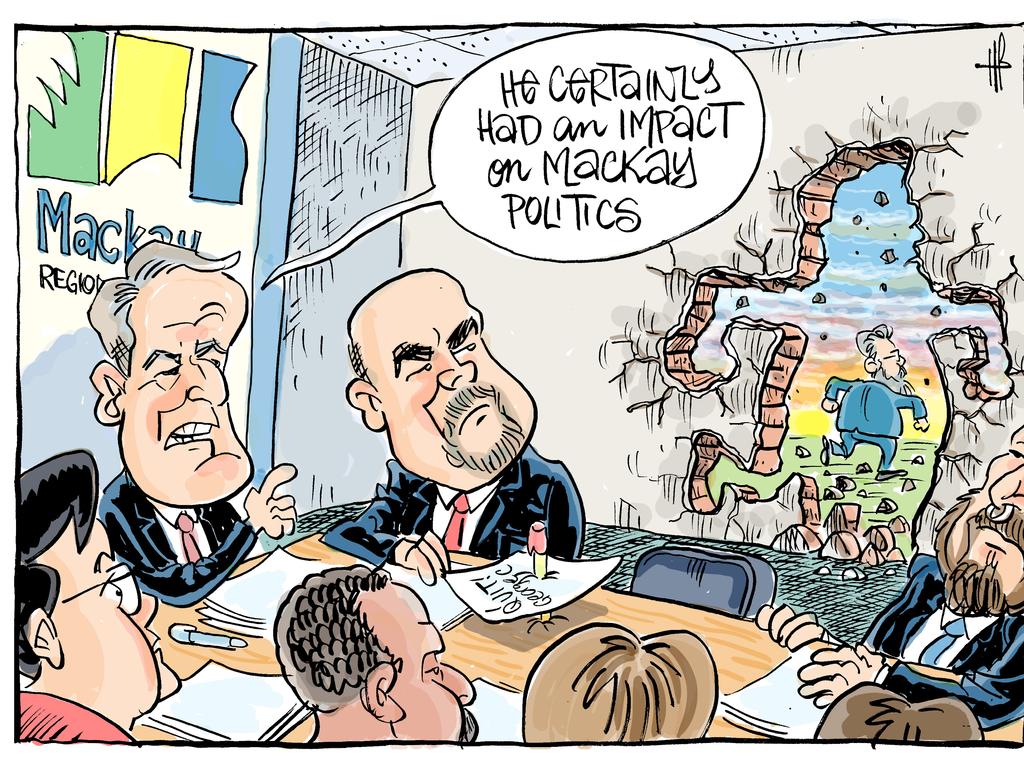 Cartoonist Harry Bruce takes a look at George Christensen’s resignation.