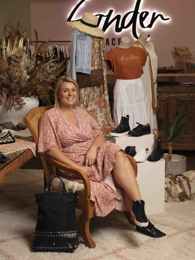 Brooke Jones owns fashion boutique Sonder Place and has launched her own range of sustainable work shoes.