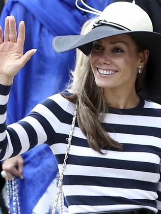 Tara Palmer Tomkinson leaves the wedding of the Duke and Duchess of Northumberland's daughter Lady Melissa Percy to Thomas van Straubenzee at St Michael's Church in Alnwick, England, in 2013. Picture:  AP