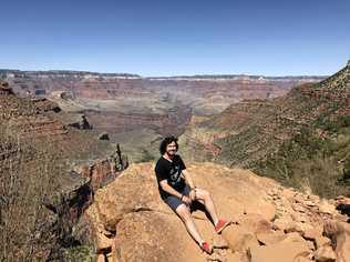 SOLO JOURNEY: The Daily Examiner journalist Jarrard Potter at the Grand Canyon in the United States. Picture: Jarrard Potter