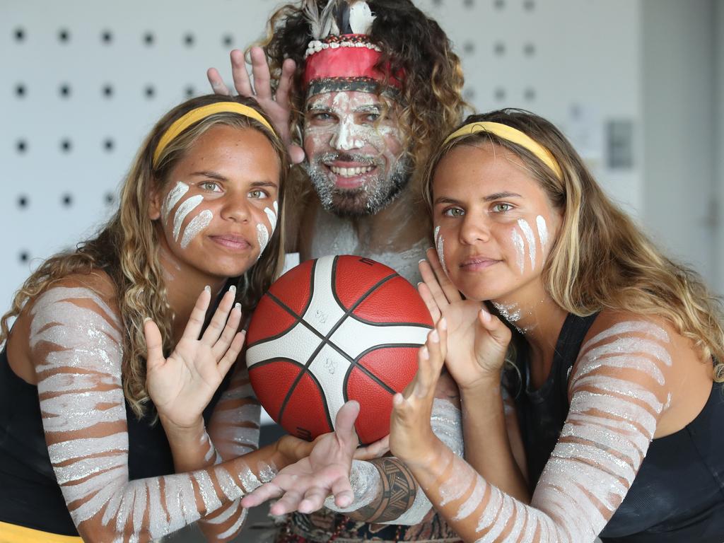 Basketball Queensland First Nations Championships at Coomera. The Biren Cultural group opened proceedings. Picture Glenn Hampson