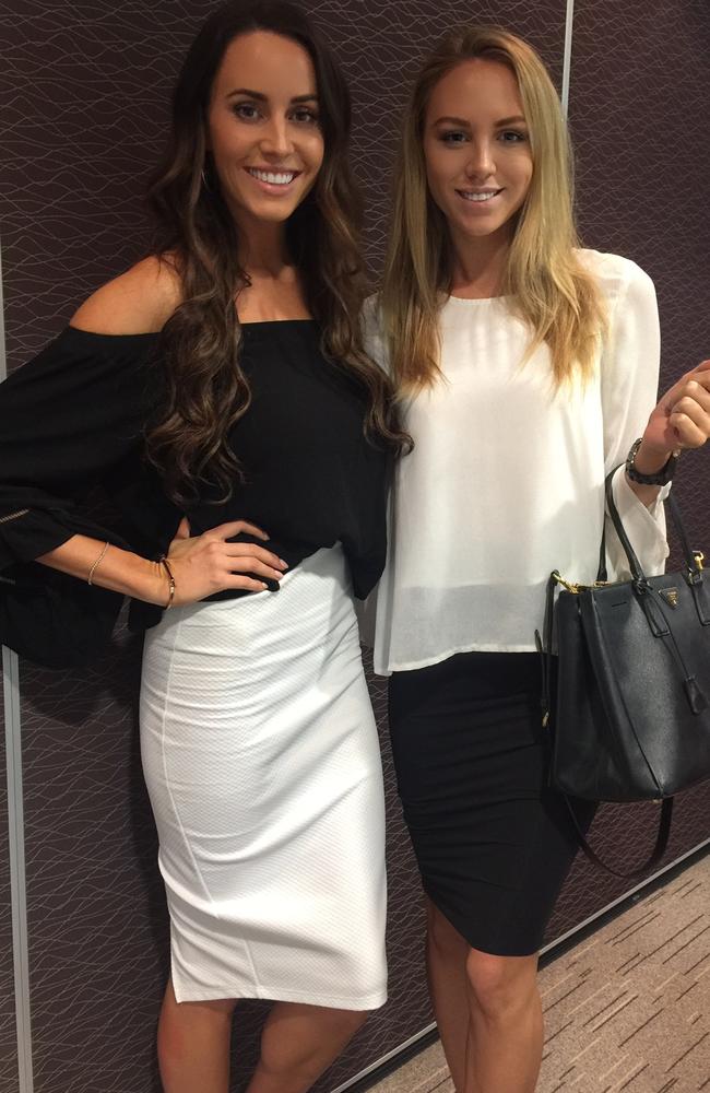 The models united will never be defeated! Lyndl Kean and fellow model Lauren Vickers after meeting with the Australian Modelling Industry Alliance.