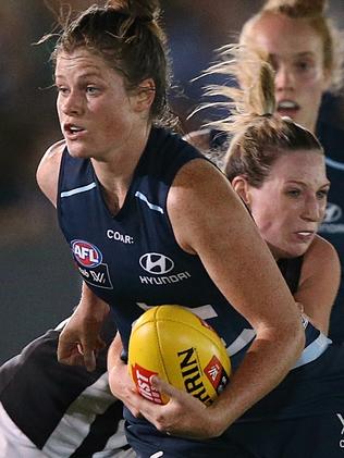 Carlton key defender Brianna Davey. Picture: Wayne Ludbey