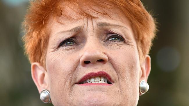 One Nation leader Pauline Hanson.