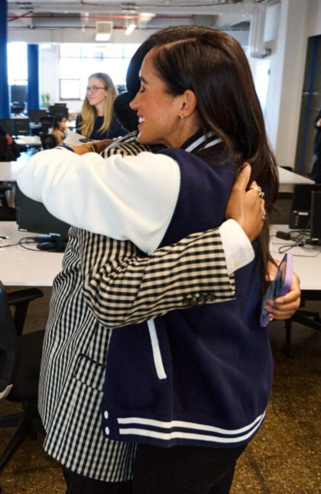 Meghan wore a varsity jacket with special meaning. Picture: Archewell Foundation