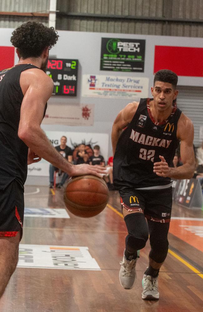 Amarco Doyle (right) was a critical piece for the Meteors throughout the National Finals over the weekend. Picture: Michaela Harlow