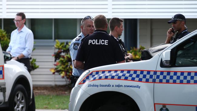 The crime scene at Hambledon State School where the bus was park when the boy’s body was discovered. PICTURE: BRENDAN RADKE