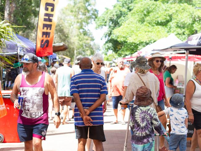 The Urangan Pier markets were a popular attraction on NYE.