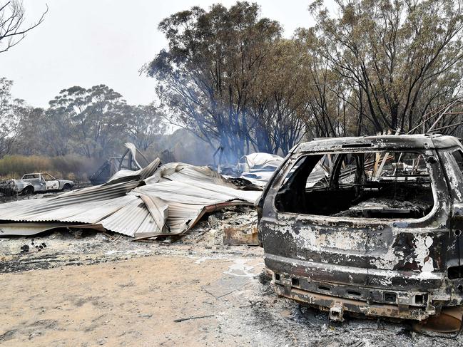 A house lost in the fires at Dalveen on the Southern Downs. Picture: John Gass/NCA NewsWire