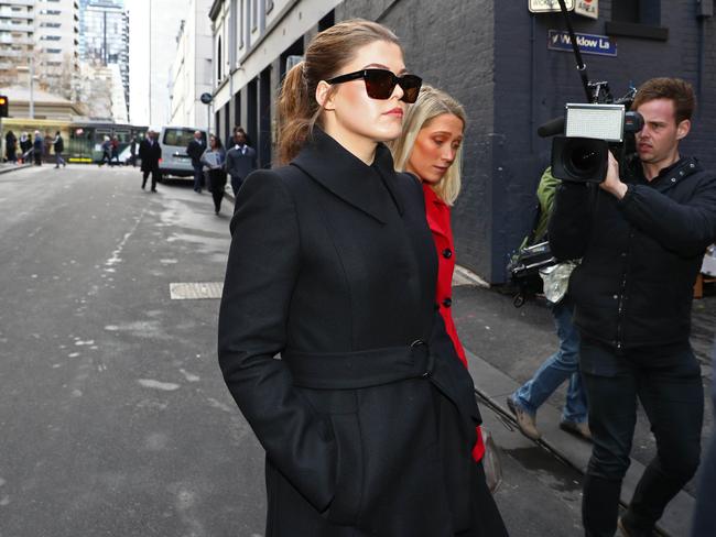 Belle Gibson leaving the Federal Court in Melbourne. Picture: Aaron Francis/The Australian