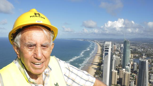 Harry Triguboff atop the 76-floor Ocean tower