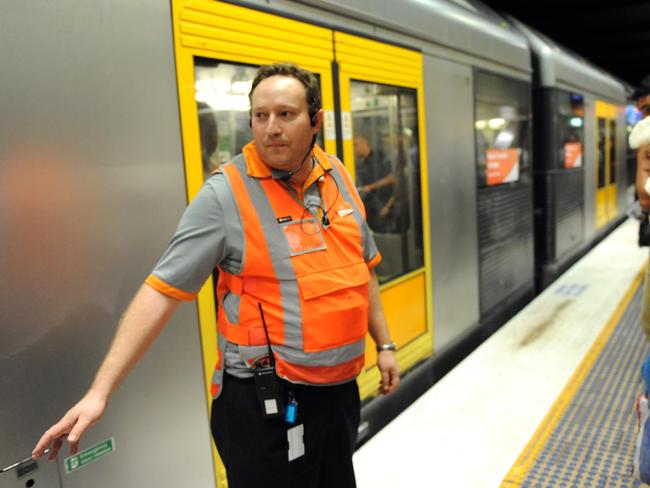 From Monday 14-10-13, Sydney Trains will ramp up the number of train marshals shepherding passengers on and off trains at busy city stations. David Gibson works the afternoon shift on platform 4.