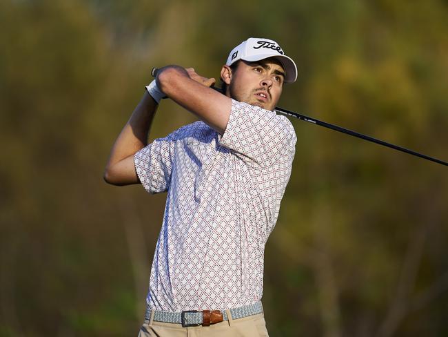 Jacob Skov Olesen of Denmark was penalised for being too slow during the 10th hole of the first round of the Australian PGA. Picture: Aitor Alcalde/Getty Images