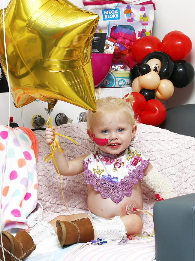 The vote came around the same time as the Sydney Children's Hospital’s Gold Appeal fundraising drive (Pictured is patient Elliana Smith, aged 2). Picture: John Appleyard