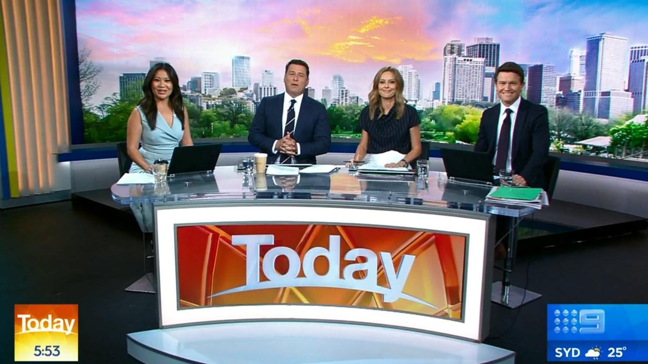 Tracy Vo, Karl Stefanovic, Allison Langdon and Alex Cullen on Today.