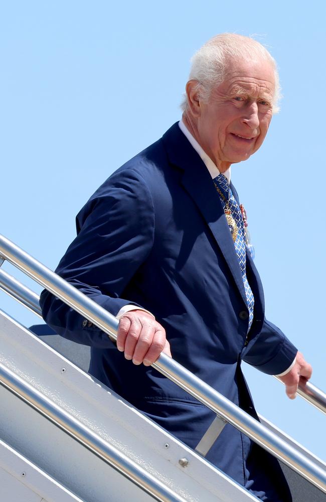 King Charles III arrives for a visit on October 21, 2024 in Canberra, Australia. Picture: Chris Jackson/Getty Images
