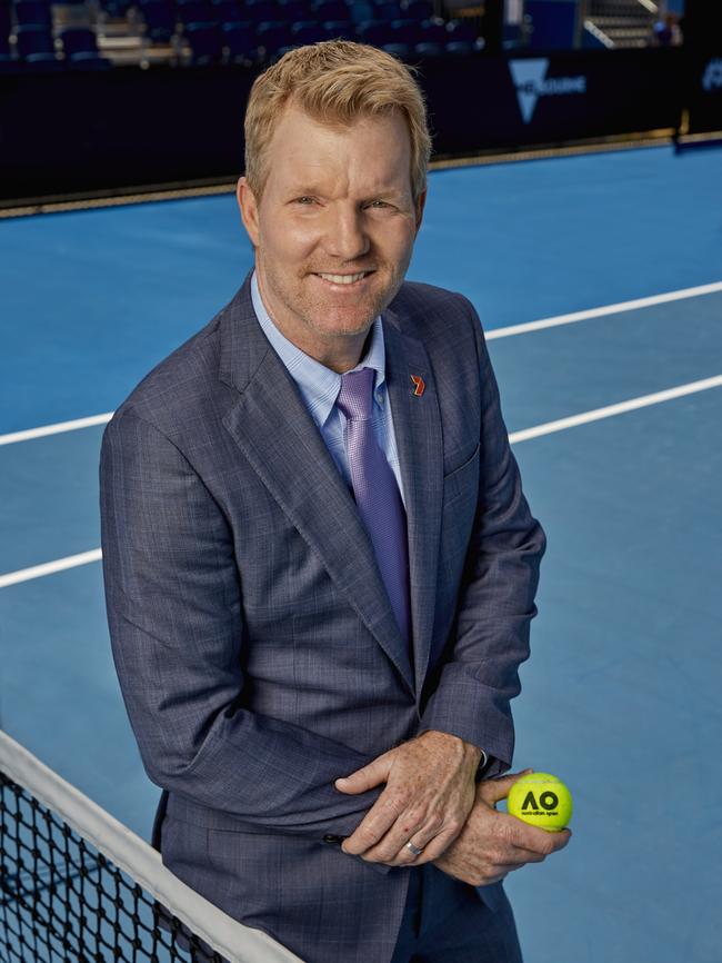 The fate of Seven’s near 30-strong tennis commentary team, including Jim Courier, is unknown.