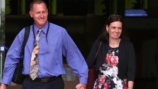 Tamborine Mountain State High Principal Tracey Brose leaves Southport Court after the first day of her defamation case. Picture: Adam Head