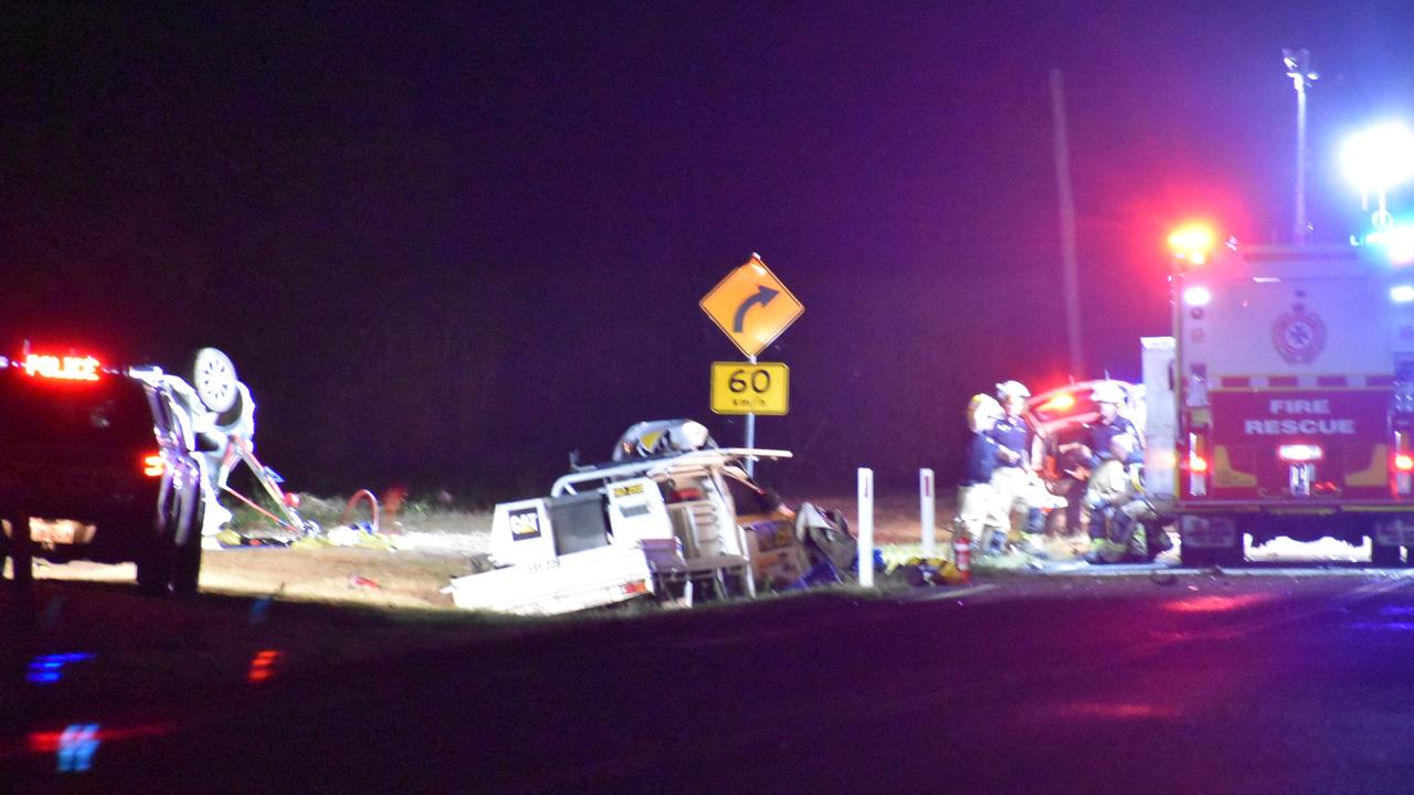 The scene of the crash on Eton Homebush Rd near Eton in which mother-of-two Tamara Boland died. Picture: Tara Miko