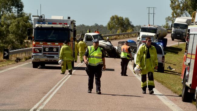 Fatal crash on Bruce Highway at Cape Cleveland, near AIMS turnoff. Picture: Evan Morgan